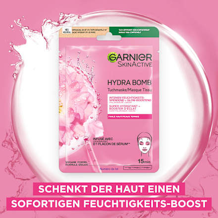 Tuchmaske Hydra Bomb Sakura Glow-Boosting  Garnier Skin Active