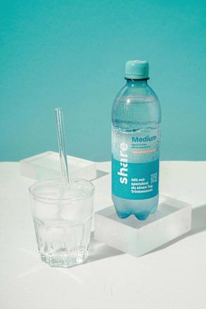 Natürliches Mineralwasser, Medium share