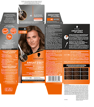 Ansatzset A1 Hell- bis Mittelbraun Schwarzkopf