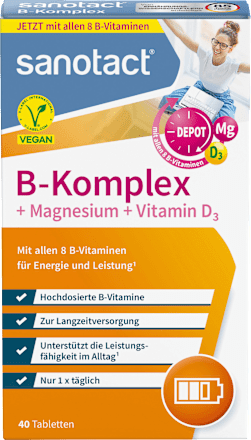 B-Komplex + Magnesium + Vitamin D3 Tabletten 40 St sanotact