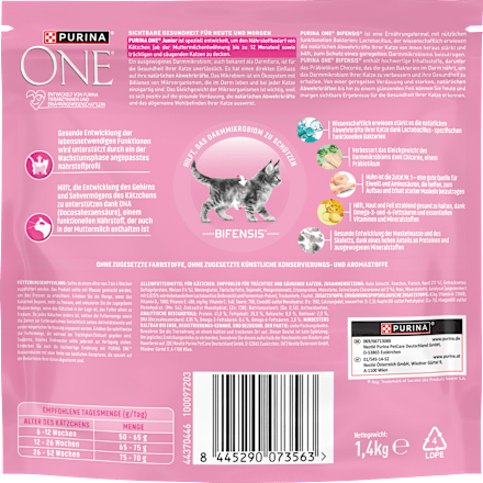 Trockenfutter Katze Kitten mit Huhn, Junior                                               PURINA ONE