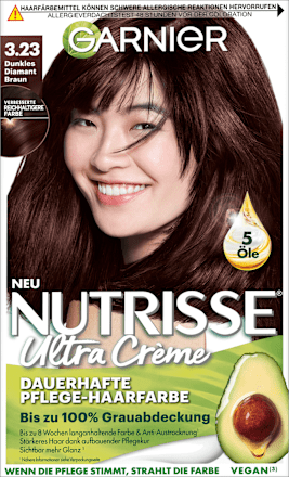 Nutrisse Creme dauerhafte Pflege-Haarfarbe - Nr. 3.23 Dunkles Diamantbraun GARNIER NUTRISSE