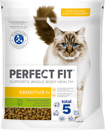 sensitive 1+ Katzenfutter reich an Truthahn PERFECT FIT
