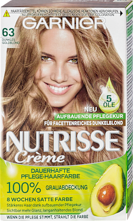 Nutrisse Creme Haarfarbe - Nr. 63 dunkles Goldblond GARNIER NUTRISSE