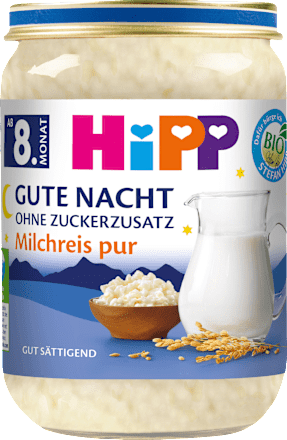 Abendbrei Gute Nacht Milchreis pur ab dem 8. Monat HiPP