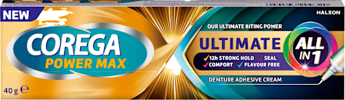 fixační krém na zubní náhrady Power Max Ultimate All in 1 COREGA