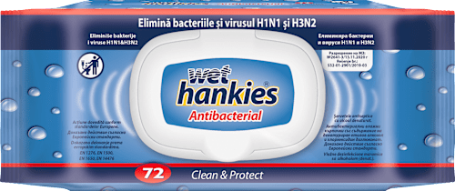 Антибактериални влажни кърпи за ръце wet hankies