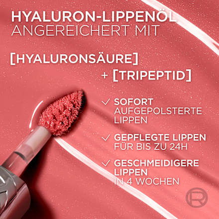 Miss Den 3-in-1 Lippenöl – Getönt, Mit Pflanzenölen, Farbe 326 (Antikrosa)
