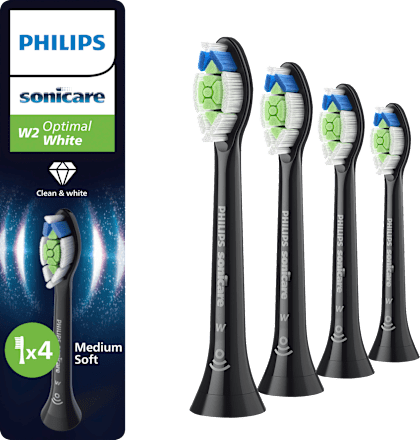 Aufsteckbürsten W2 Optimal White schwarz Philips Sonicare