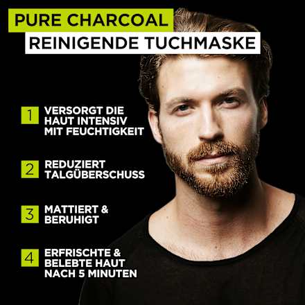 Pure Carbon reinigende Tuchmaske L'ORÉAL PARiS MEN EXPERT