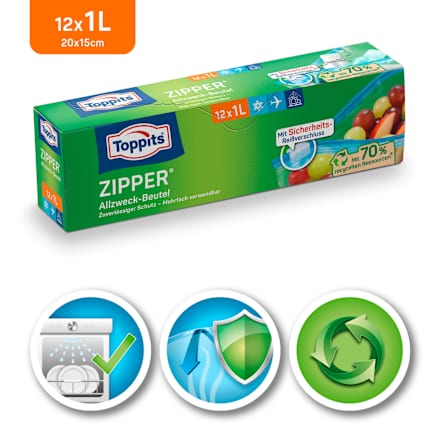 Zipper Allzweckbeutel 1 L Toppits