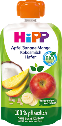 Quetschie Hippis Apfel, Banane, Mango mit Kokosmilch ab 1 Jahr HiPP