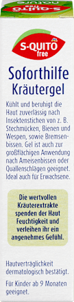 Rashladni biljni gel nakon ujeda insekta za decu S-QUiTO free