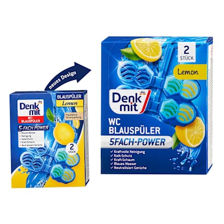 Lemon Splash osvježivač za WC školjku, 2 x 48 g Denkmit