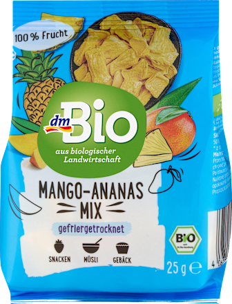 Bio liofilizirane rezine manga in liofilizirani koščki ananasa dmBio