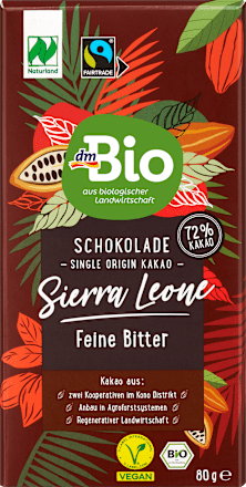 Schokolade Sierra Leone Feine Bitter 72 % Kakao dmBio