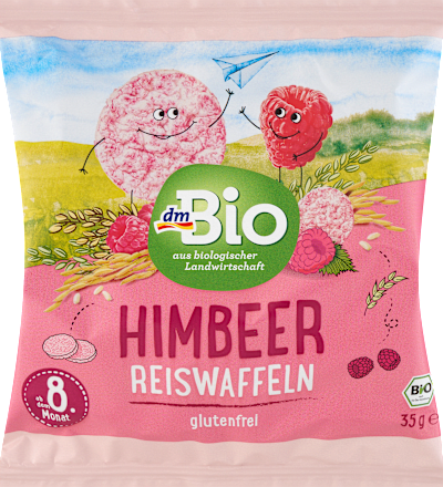 Rižini krekeri s malinom, 8+ mj. dmBio