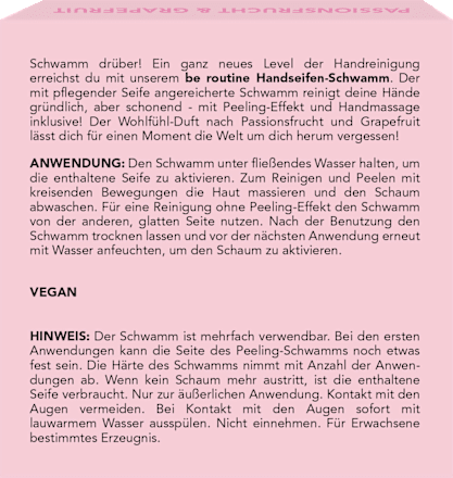 Seifenschwamm Passionsfrucht & Grapefruit BE ROUTINE