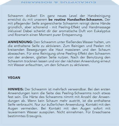 Seifenschwamm Eukalyptus & Rosmarin BE ROUTINE