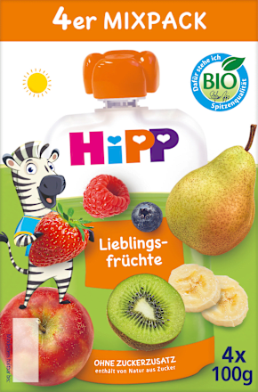 Quetschie Hippis Mix-Pack ab 1 Jahr (4x100 g) HiPP