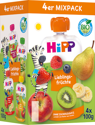 Quetschie Hippis Mix-Pack ab 1 Jahr (4x100 g) HiPP