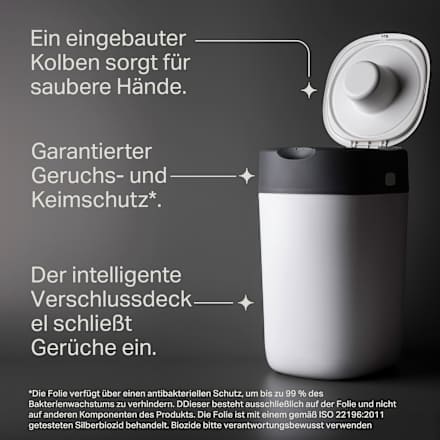 Windeleimer Twist & Click Sangenic, weiß Tommee Tippee