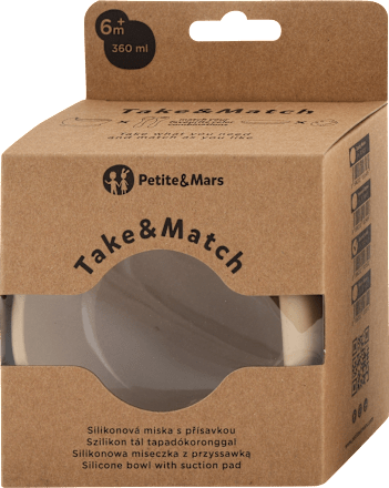 Silikónový tanier Take&Match Desert Sand - 6m+ Petite&Mars