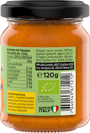 Pesto Rosso Mild Kinder PPURA