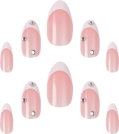 Künstliche Nägel Salon French 128 Set Elegant Touch