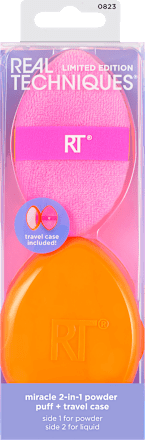 Miracle 2in11 Powder Puff + Case Set 2tlg REAL TECHNIQUES