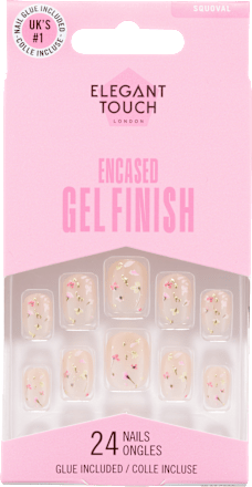Künstliche Nägel Encased Gel Finish Forever Flowers Set Elegant Touch