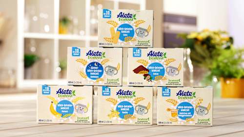 Trinkmahlzeit Milch-Getreide Kakao ab dem 10. Monat Alete