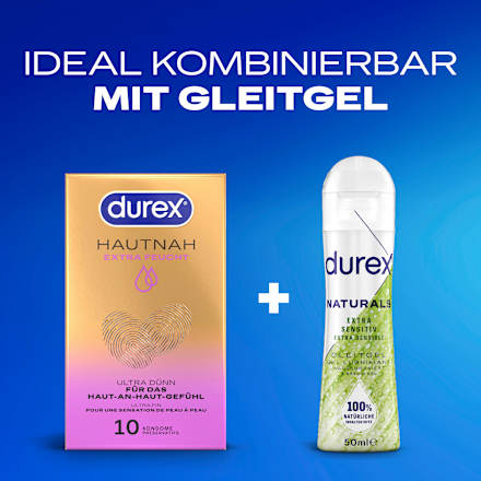 Kondome Hautnah Extra Feucht, Breite 56mm Durex