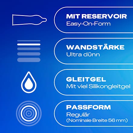 Kondome Hautnah Extra Feucht, Breite 56mm Durex
