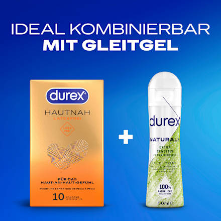 Kondome Hautnah, latexfrei, Breite 56mm Durex