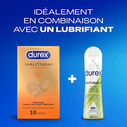 Kondome Hautnah, latexfrei, Breite 56mm Durex