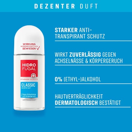 Antitranspirant Deo Roll-on Classic Hidrofugal