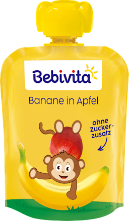 Quetschie Banane in Apfel nach dem 5. Monat (4x90 g) Bebivita