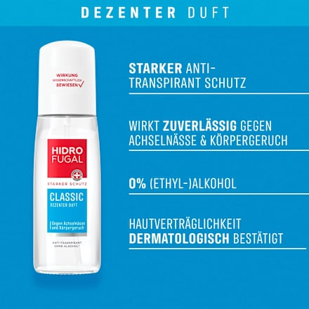 Antitranspirant Deo Zerstäuber Classic Hidrofugal