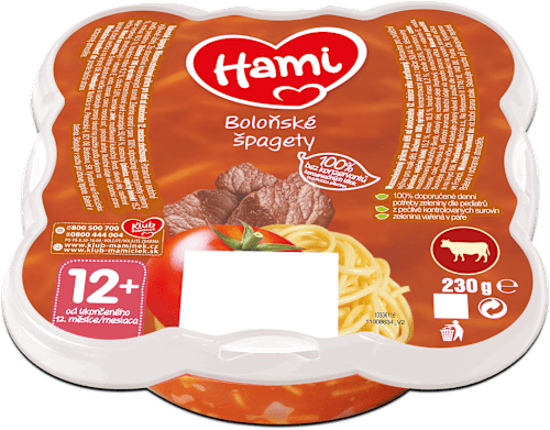 Príkrm Malý gurmán boloňské špagety Hami