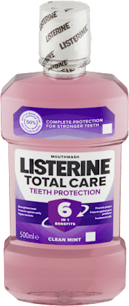 Ústna voda Total Care Teeth Protection Clean Mint Listerine