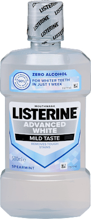 Ústna voda Advanced White Mild Taste Spearmint Listerine