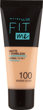 Alapozó Fit Me! Matte and Poreless - Nr. 100 Warm Ivory MAYBELLINE NEW YORK