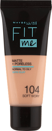 Alapozó Fit Me! Matte and Poreless - Nr. 104 Soft Ivory MAYBELLINE NEW YORK