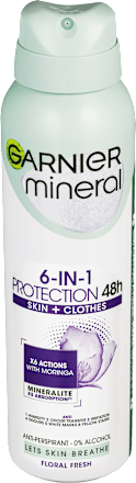 Minerálny antiperspirant v spreji 6-in-1 Protection Skin + Clothes GARNIER mineral