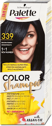Tartós hajszínező, kékesfekete 1-1 (339) Palette COLOR Shampoo