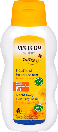 Nechtíkový kúpeľ s bylinkami WELEDA baby