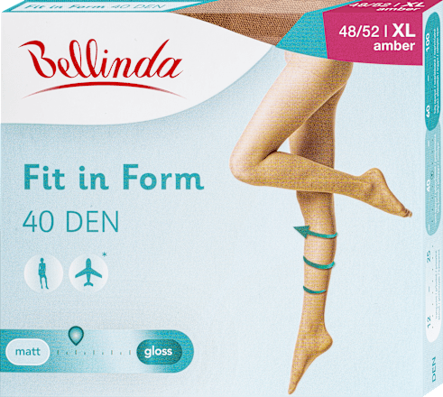 Harisnyanadrág Fit in form, 40 DEN, amber, XL Bellinda