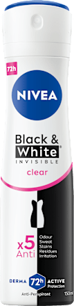 Dámsky antiperspirant v spreji Black & White Invisible Clear NIVEA