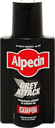 Koffeines hajszínező sampon Grey Attack Alpecin